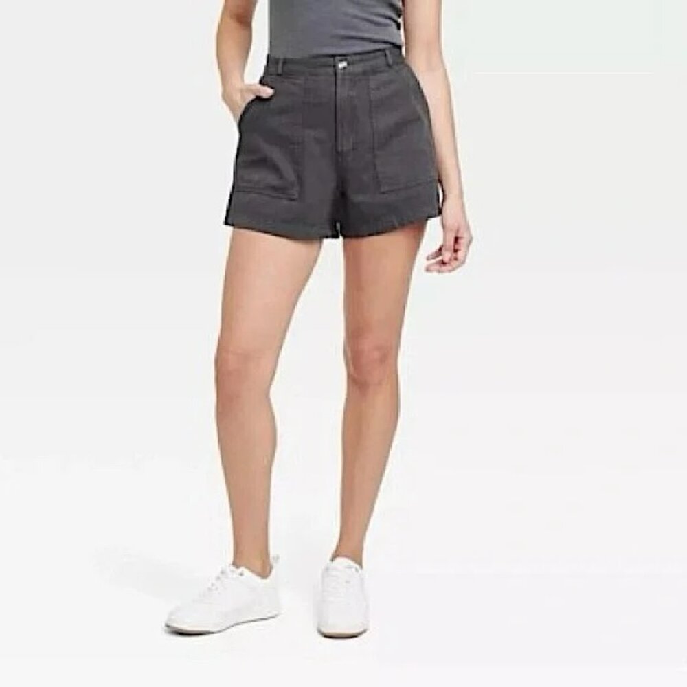 Universal Thread Gray Cotton Summer Shorts with Pockets 12 NWT